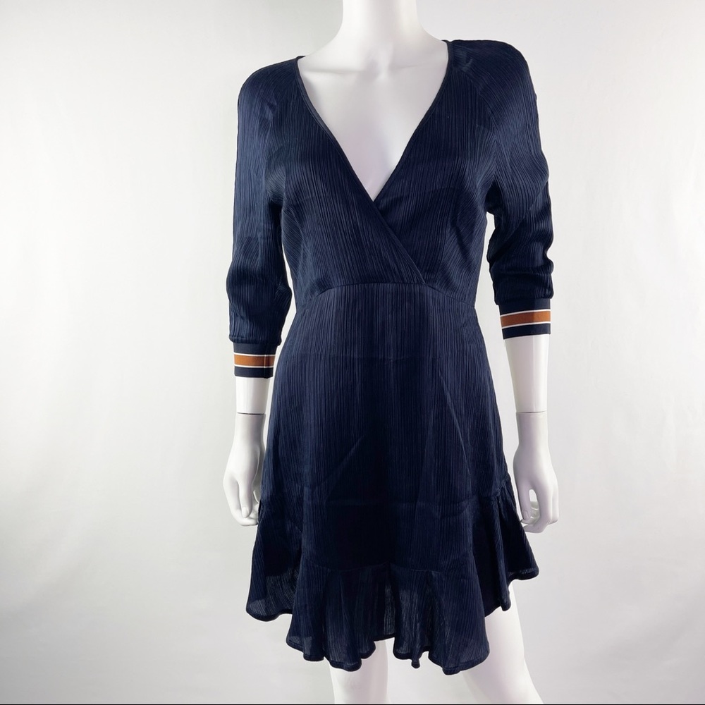 COSETTE Size S Navy Blue Surplice V-neck Dress